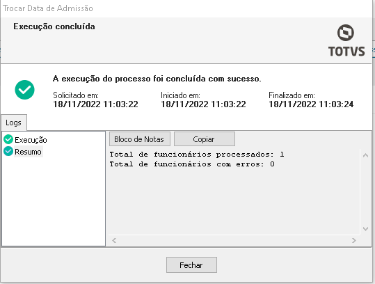 RH - RM - FOP - Trocar Data de Admissão – Central de Atendimento TOTVS