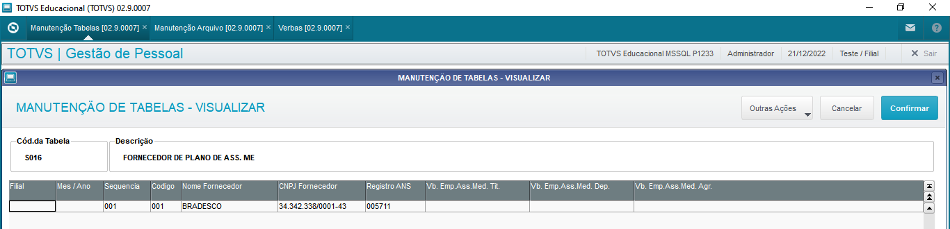 Rh Linha Protheus Gpe Como Configurar O Plano De Saúde Para 1606