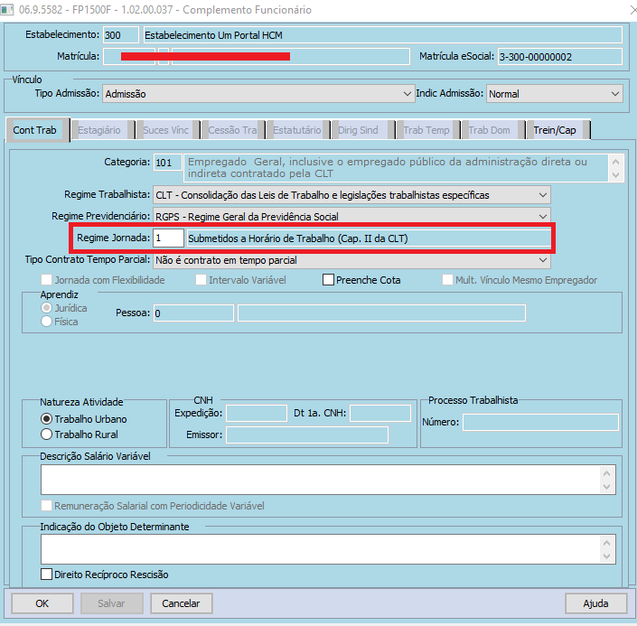 RH Linha Datasul Reforma Trabalhista Como parametrizar funcionário no Art Regime de