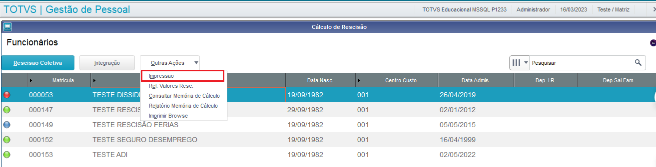 Rh Linha Protheus Gpe Como Emitir Termo Rescisão Do Contrato Trct Rescisão Complementar 7980