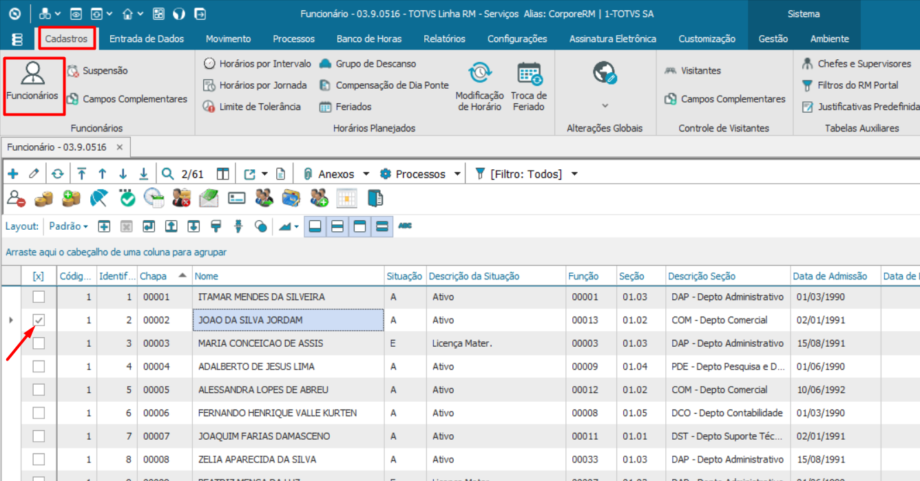 Rh Rm Pto Incluir Horário Alternativo Central De Atendimento Totvs 1902