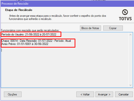 RH RM PTO Como gerar o cálculo do movimento rescisório do ponto