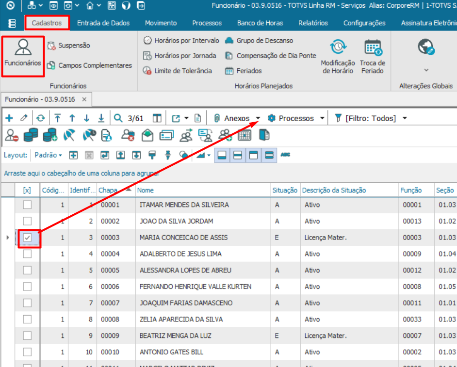 Rh Rm Pto Utilizar Cartão De Ponto Central De Atendimento Totvs 5340