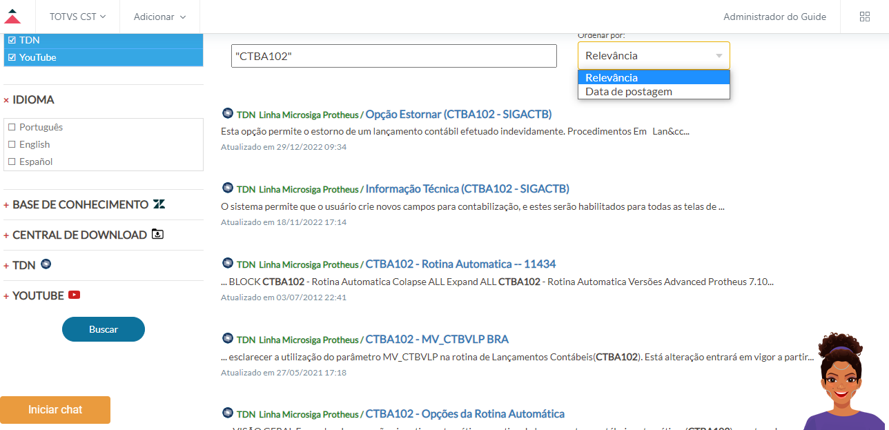 Cross Segmento Backoffice Linha Protheus Sigactb Ctba Erros