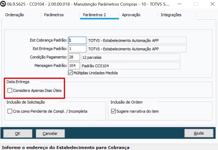 Cross Segmentos - Linha Datasul - MCC - Parametrização e