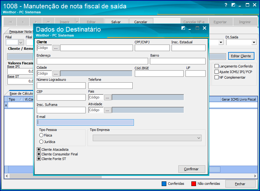 WINT - Como alterar dados da empresa ou do emitente no DANF-e para a rotina  1452 – Central de Atendimento TOTVS