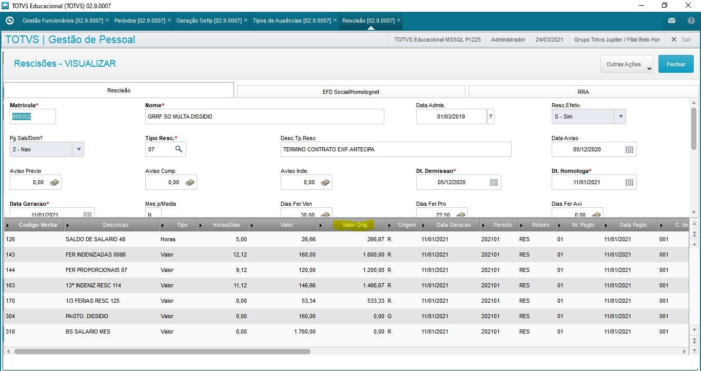 Rh Linha Protheus Gpe Como Calcular Rescis O Complementar No Protheus Sem Ser Por Diss Dio