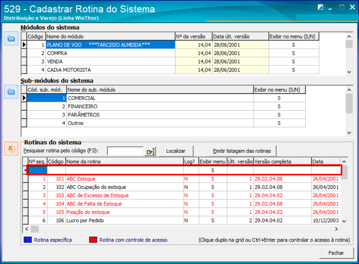 Wint Como Cadastrar Rotinas No Winthor Central De Atendimento Totvs