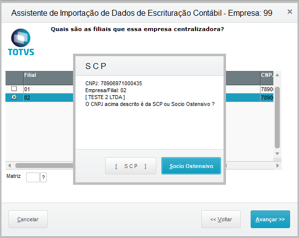 Cross Segmento - Backoffice Linha Protheus - SIGACTB - CTBS001 -  Documentação SCP e Sócio Ostensivo – Central de Atendimento TOTVS