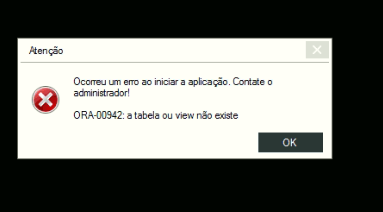 RMS - INF - Totvs Atualiza - Erro ORA-00942: a tabela ou view não