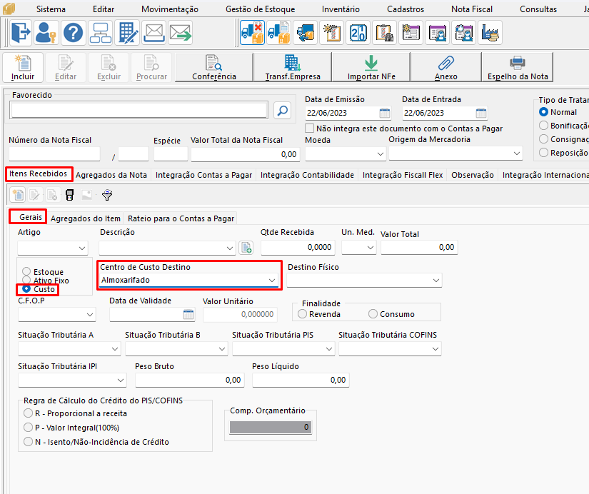 Hospitalidade - TOTVS Backoffice (Linha CMNET) - Almox - Como Corrigir ...