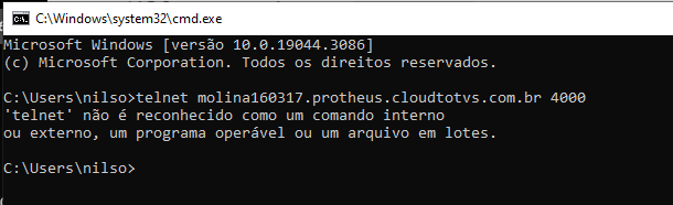CLOUD - MP - Como realizar Telnet – Central de Atendimento TOTVS