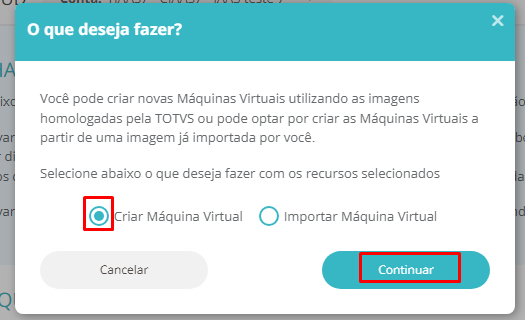 CLOUD - IAAS - Criar Proposta – Central de Atendimento TOTVS