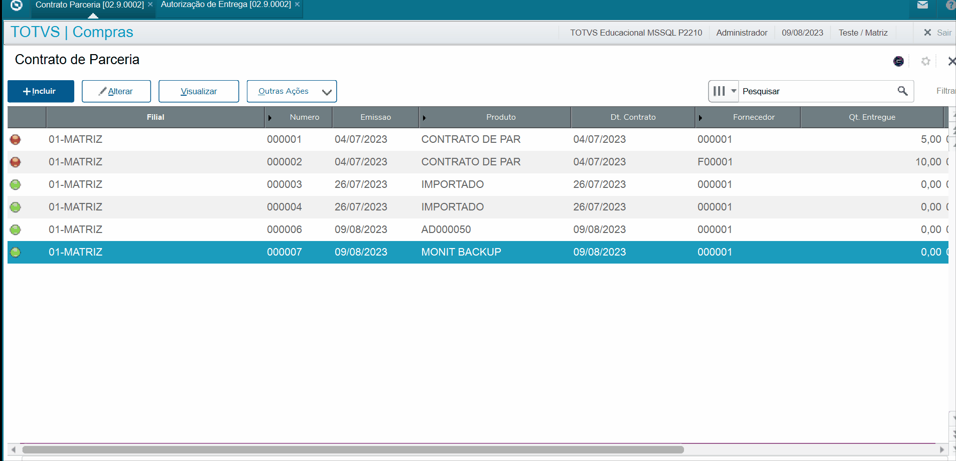 Cross Segmentos Totvs Backoffice Protheus Gerar