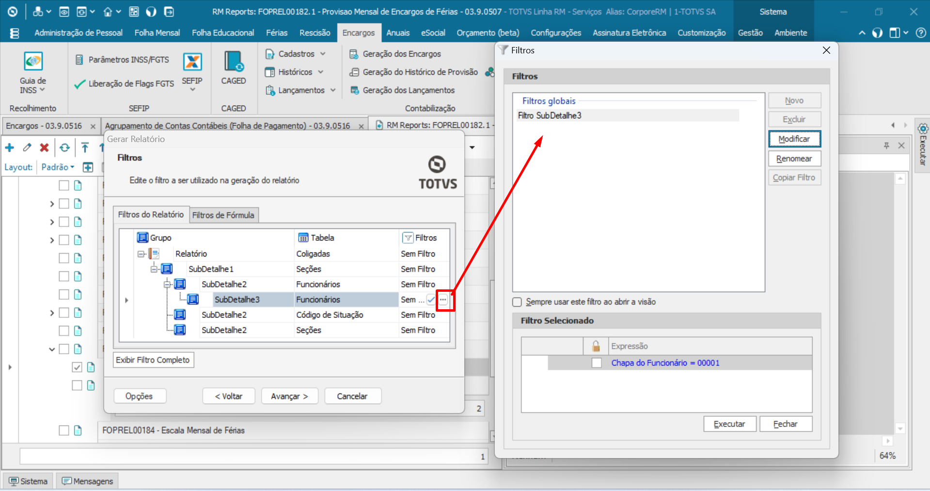 RH - RM - FOP - Geração do relatório de provisão FOPREL00182. 1 ...