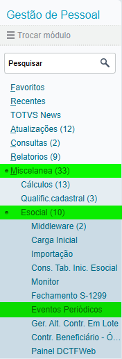 Rh Linha Protheus Gpe Esocial S 1200 Como Gerar Relatório De Conferência Do Evento S 4736