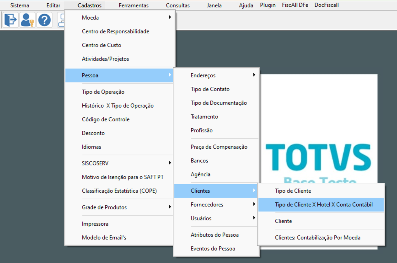 Hotelaria - TOTVS Backoffice (Linha CMNET) - GLOBAL - Como Cadastrar ...