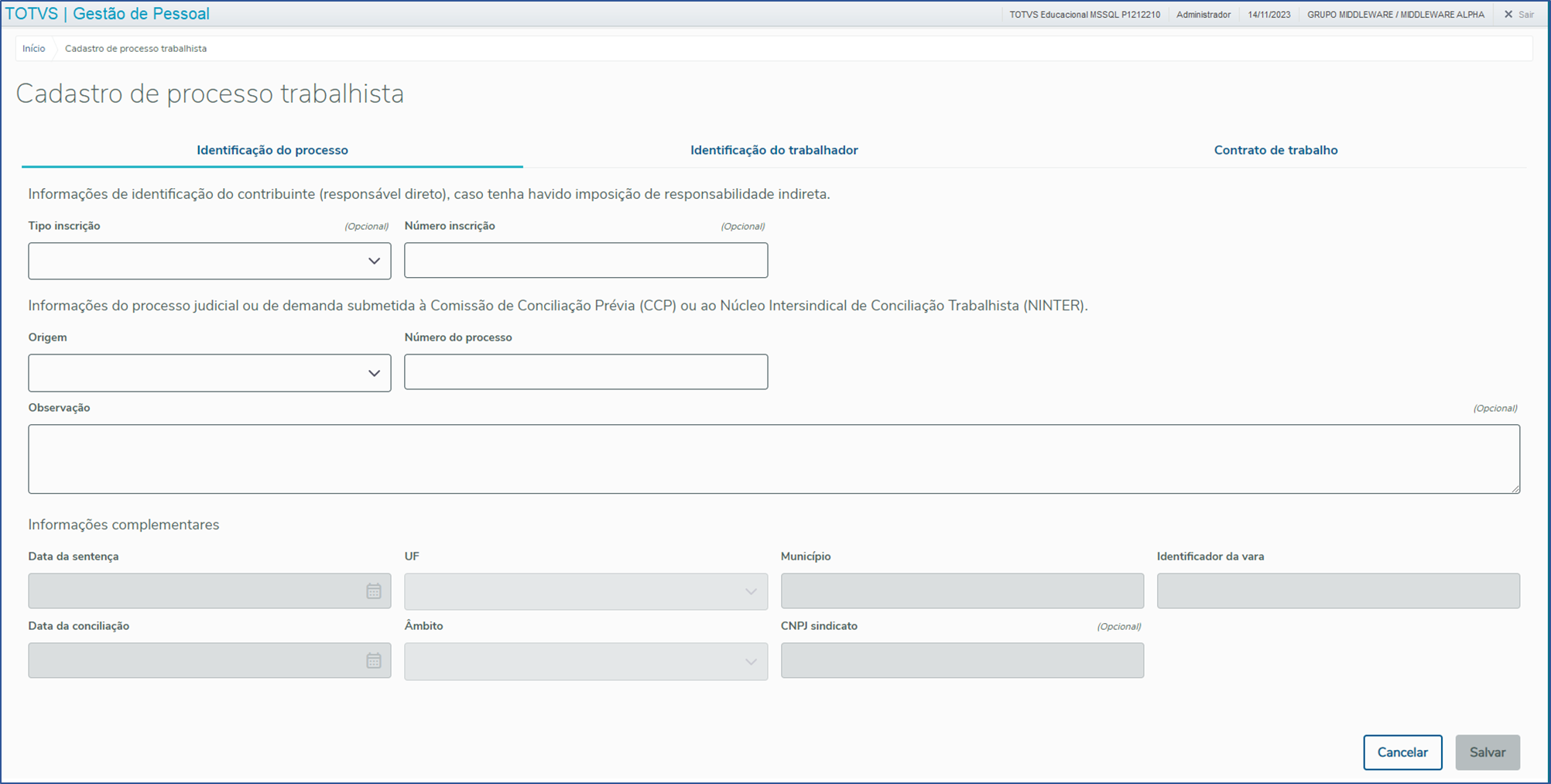 Rh Linha Protheus Gpe Esocial S 2500 Quais Campos Da Rotina De Processos Devem Ser 9350