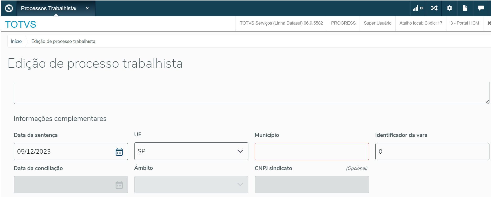 Rh Linha Datasul Esocial Processo Trabalhista Munic Pio Central De Atendimento Totvs