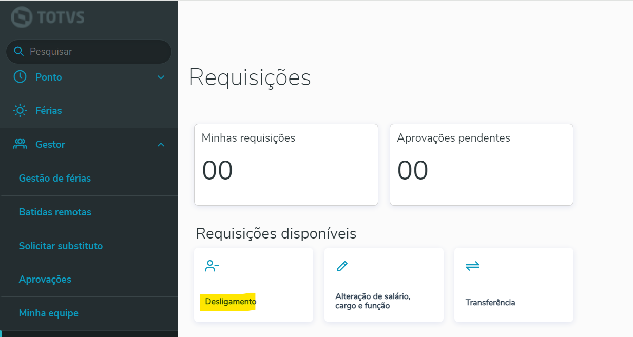 Rh Linha Protheus Meu Rh Como O Gestor Requisita Um Desligamento De Um Funcionário 8450