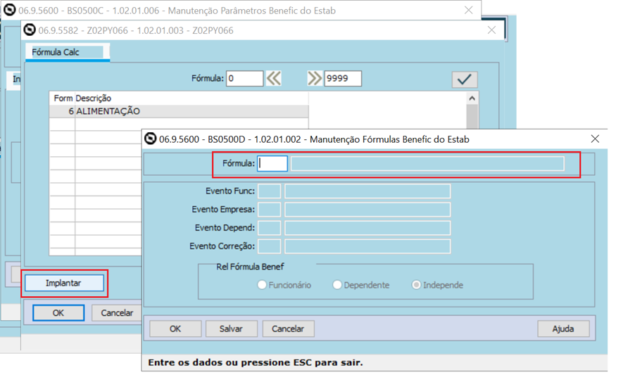 RH - Linha Datasul - MBS - Processo para alteração da fórmula de ...