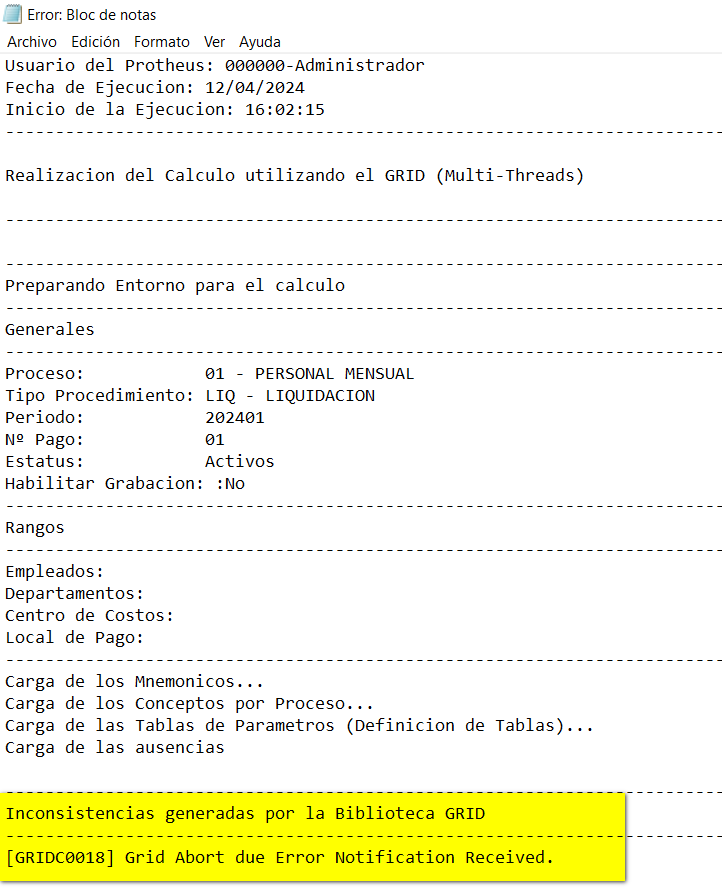 Totvs Rh Totvs Rh Linea Protheus Mi Gpem Al Ejecutar La