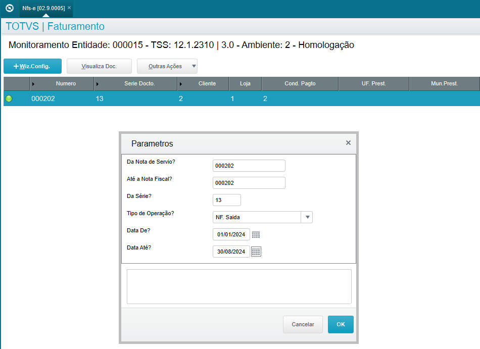 Cross Segmentos Backoffice Protheus Doc Eletrônicos Nfse Implantação E Configuração De 9207