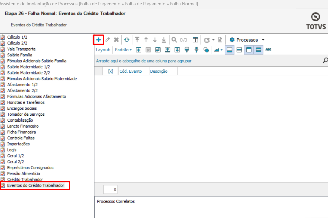 RH - RM - FOP - Crédito do Trabalhador - Chapa XXXX: Parcela do empréstimo não foi lançada