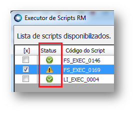 Framework - Framework RM - BD - Executor de Scripts não abre após a  confirmação da mensagem de aviso – Central de Atendimento TOTVS