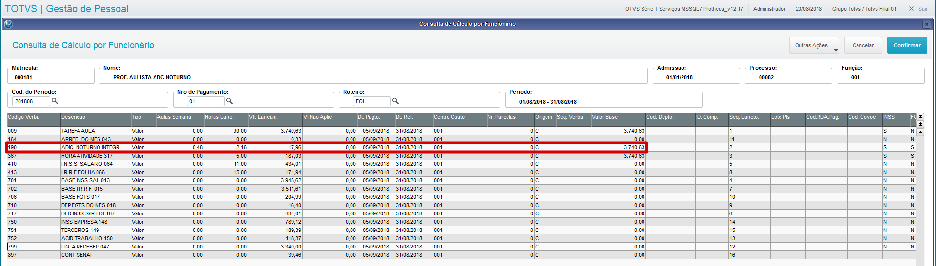 Rh Linha Protheus Gpe Como Calcular Adicional Noturno Para