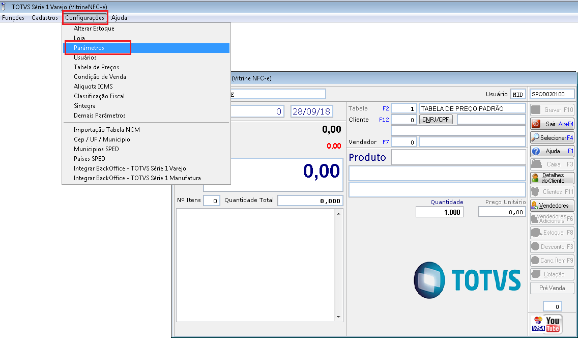 VITRINE NFCE Atualização NFC e 4 0 Central de Atendimento TOTVS