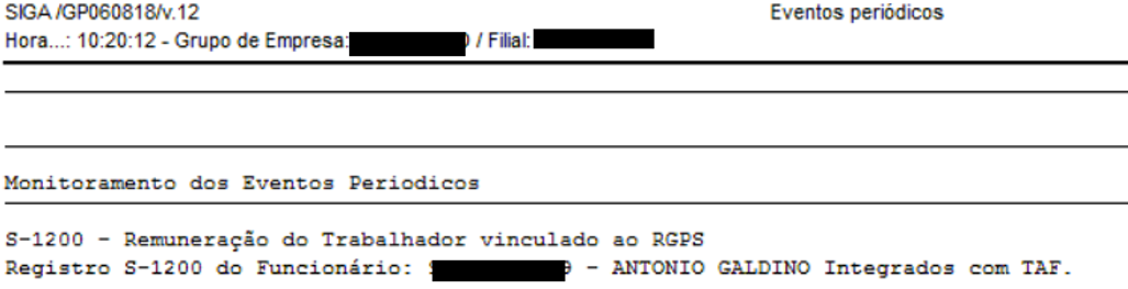 Rh Linha Protheus Gpe Rejeição Esocial 162 O Trabalhador Com Matricula Xxxxx Consta Na 6398