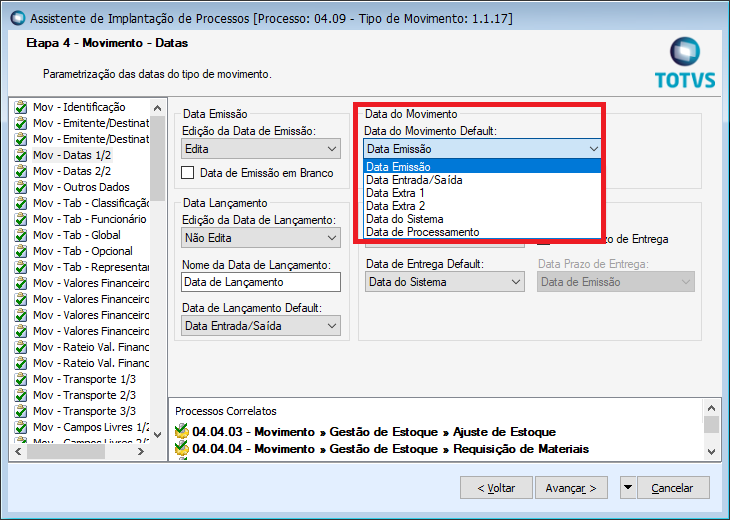 Rm Mov Data De Movimentacao Do Estoque Deve Ser Maior Que A Data De Fechamento Do Mesmo Central De Atendimento Totvs