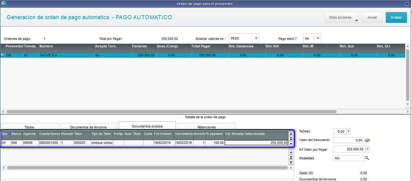 Mp Fin Como Utilizar Cheque De Talonario Comun En Orden De Pago Central De Atencion Totvs