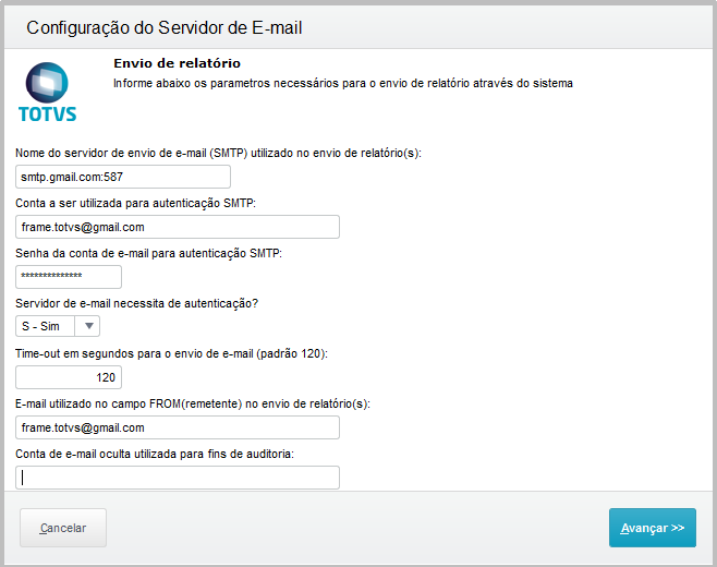 Não foi possível enviar a solicitação de autenticação ao provedor