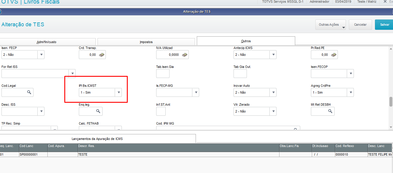 Cross Segmentos Totvs Backoffice Linha Protheus Fis Como Configurar Para O Ipi Compor 3649