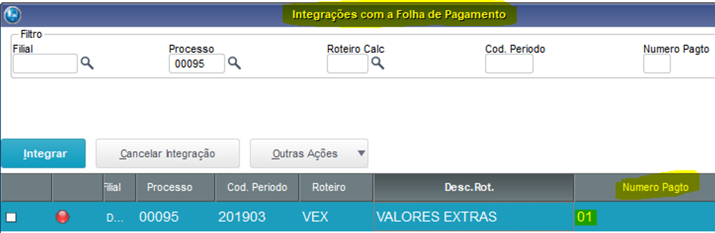 Rh Linha Protheus Gpe Parametrização Quando Há Mais De Um Valores Extras Vex No Mês 6031