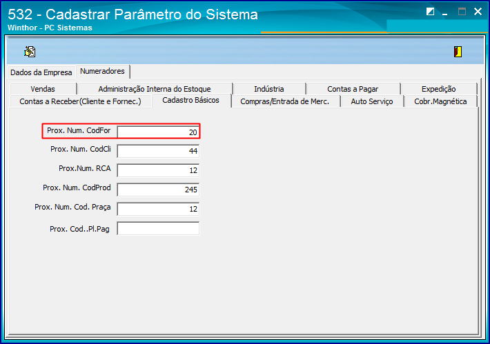 Wint O Que é Necessário Para Que O Código Do Fornecedor Seja Gerado Automaticamente Durante O 8230