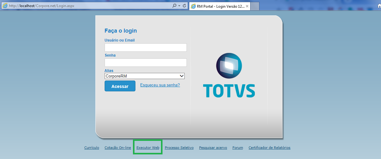 TOTVS Educacional Educacional Portal Utilizando o Executor 
