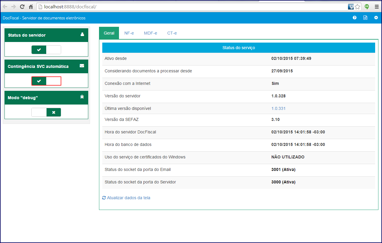 WINT - Qual a parametrização para utilizar Módulo Fiscal Eletrônico (MFe) –  Central de Atendimento TOTVS