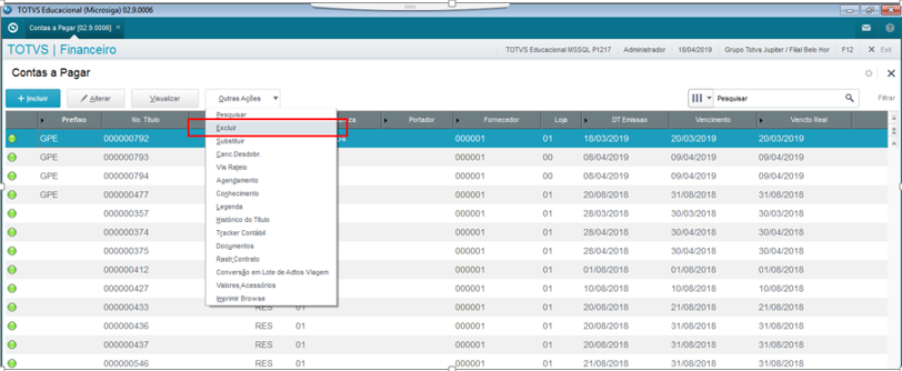 Rh Linha Protheus Gpe Como Realizar A Exclusão De Um Título Financeiro Gerado Pelo Módulo 9244