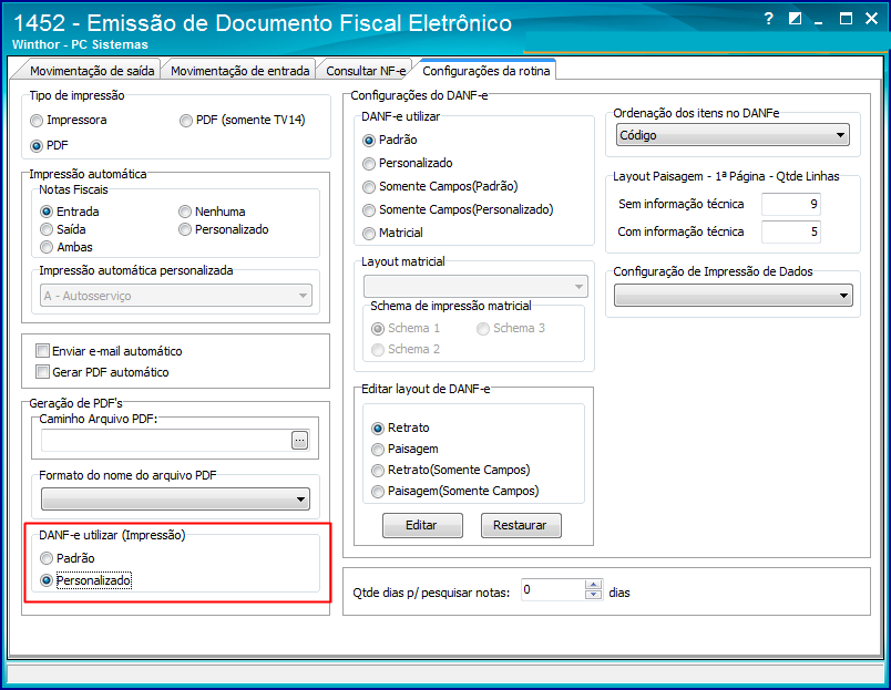 WINT - Como alterar dados da empresa ou do emitente no DANF-e para a rotina  1452 – Central de Atendimento TOTVS