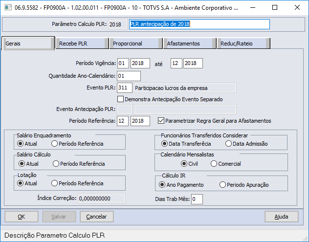 Rh Linha Datasul Mfp Procedimento Para C Lculo Do Evento De Plr Central De Atendimento Totvs