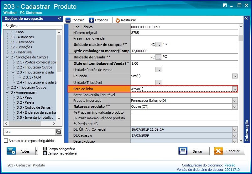 Wint Como Reativar Um Produto Na Rotina Cadastrar Produto