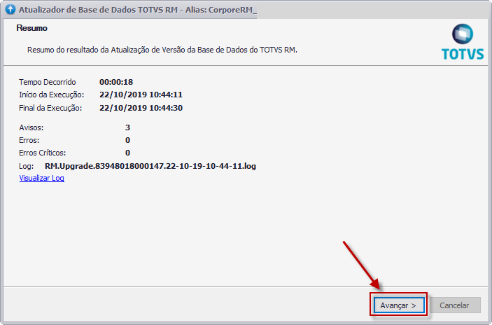 Framework - Framework RM - BD - Executor de Scripts não abre após a  confirmação da mensagem de aviso – Central de Atendimento TOTVS