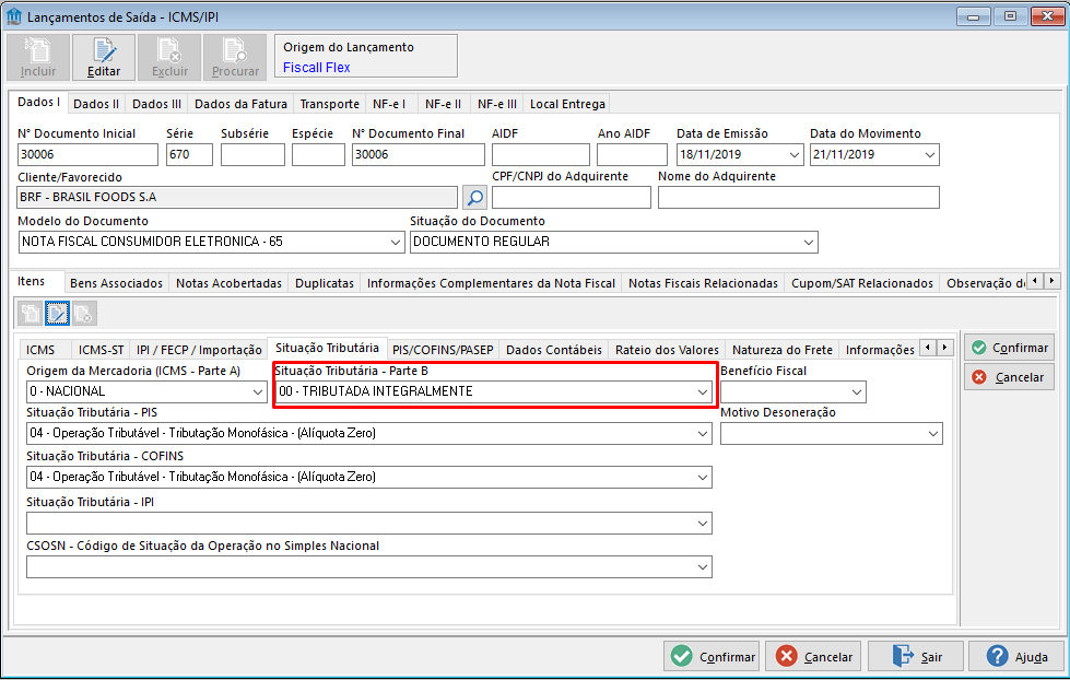 Hospitalidade - TOTVS Backoffice (Linha CMNET) - FF - Rejeição 571: Tipo de  Emissão informado diferente de 3 para contingência SCAN – Central de  Atendimento TOTVS