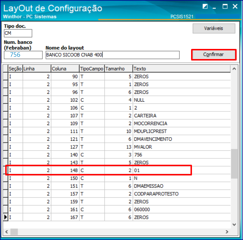 WINT Como Alterar No Layout Do Arquivo De Remessa Do Banco Sicoob