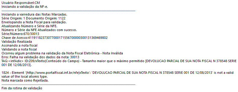 Hospitalidade - TOTVS Backoffice (Linha CMNET) - FF - Como resolver o erro  1824 - Element '{  is not a valid  value of the local atomic type – Central de Atendimento