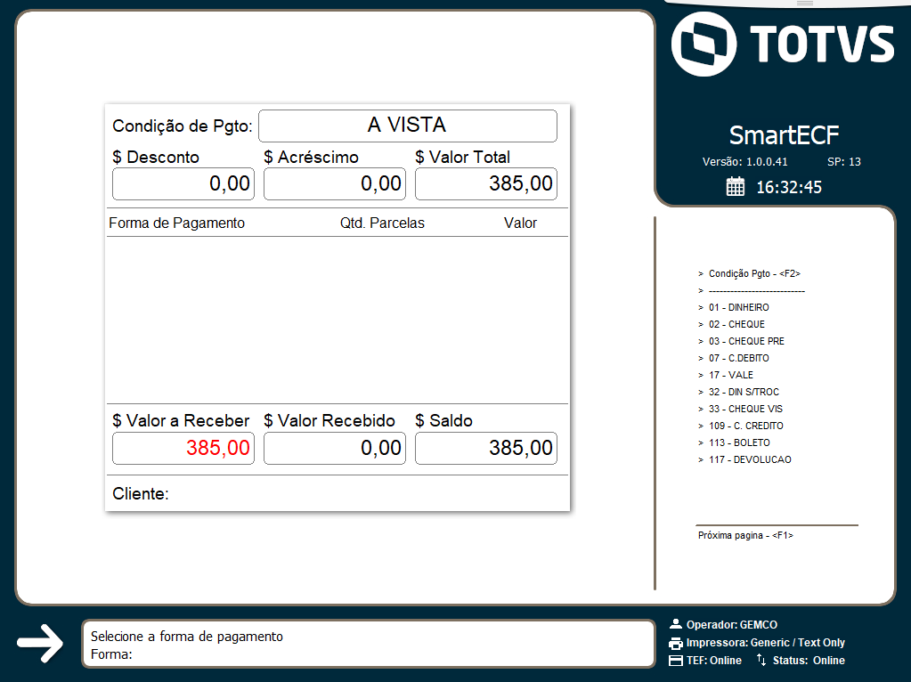 Ga Totvs Varejo Homecenter Linha Gemco Smartecf Como Efetuar