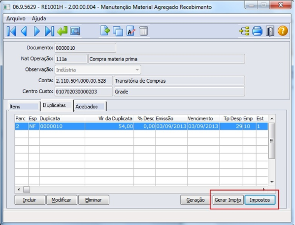 Cross Segmentos Linha Datasul Mre Tratamento Para Impostos 7516